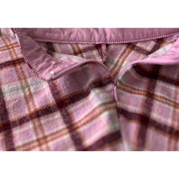 FOREVER 21 FLAT WAISTBAND FLARED MINI SKIRT, JUNIORS, XS-PINK BURGUNDY, GOLD GEO - Picture 10 of 12